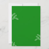 モダンアーチエレガントブランチ結婚Emerald Green 招待状 (裏面)