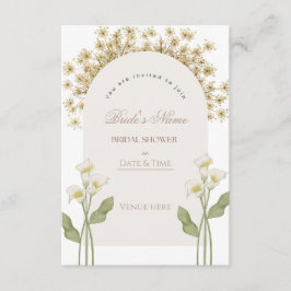 モダンアーチカラー リリー ブライダル シャワー インビテーション