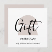 モダンアーチギフト伝票証明書 (正面/裏面)