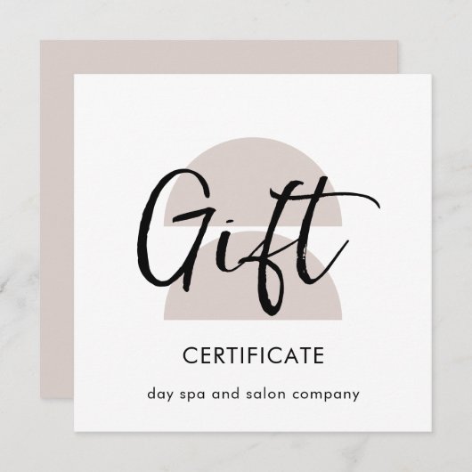 モダンアーチギフト伝票証明書 (正面/裏面)