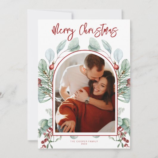 モダンアーチクリスマスカード シーズンカード (正面)