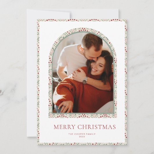 モダンアーチクリスマスカード シーズンカード (正面)