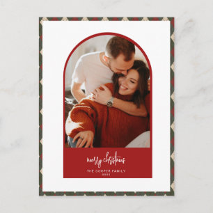 モダンアーチクリスマスカード シーズンポストカード