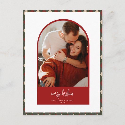 モダンアーチクリスマスカード シーズンポストカード (正面)