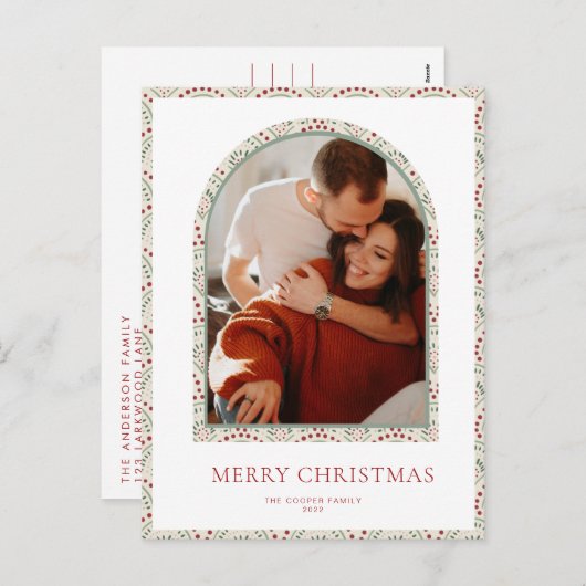 モダンアーチクリスマスカード シーズンポストカード (正面/裏面)