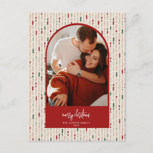 モダンアーチクリスマスカード シーズンポストカード