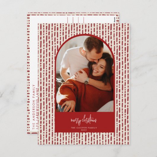 モダンアーチクリスマスカード シーズンポストカード (正面/裏面)