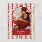 モダンアーチクリスマスカード シーズンポストカード (正面)