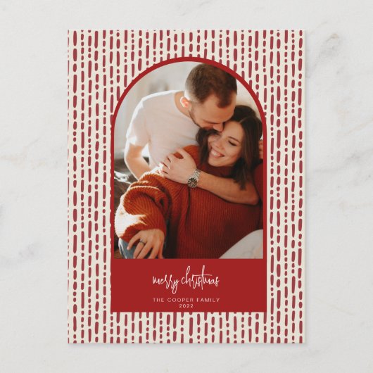 モダンアーチクリスマスカード シーズンポストカード (正面)