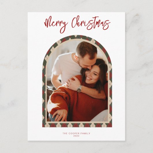 モダンアーチクリスマスカード シーズンポストカード (正面)