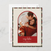 モダンアーチクリスマスカード シーズンポストカード (正面/裏面)