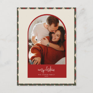 モダンアーチクリスマスカード シーズンポストカード