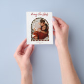 モダンアーチクリスマスカード チラシ (手)