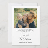 モダンアーチファミリーフォトクリスマスホリデーカード 招待状 (裏面)