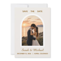 モダンアーチフォトの結婚式 セーブ・ザ・デート