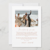 モダンアーチフォトクリスマスホリデーカード 招待状 (裏面)