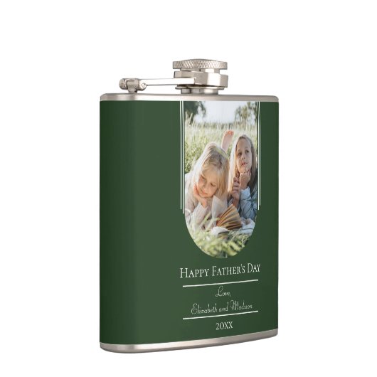 モダンアーチフォト父の日 |エメラルドグリーン フラスク (右)