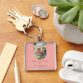 モダンアーチフォト父の日 |コーラル キーホルダー