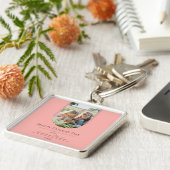 モダンアーチフォト父の日 |コーラル キーホルダー (側面)