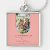 モダンアーチフォト父の日 |コーラル キーホルダー (正面)