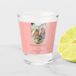 モダンアーチフォト父の日 |コーラル ショットグラス
