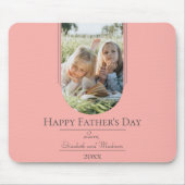 モダンアーチフォト父の日 |コーラル マウスパッド (正面)