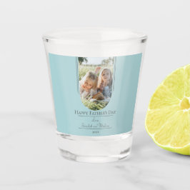モダンアーチフォト父の日 |ティール（緑がかった色） ショットグラス
