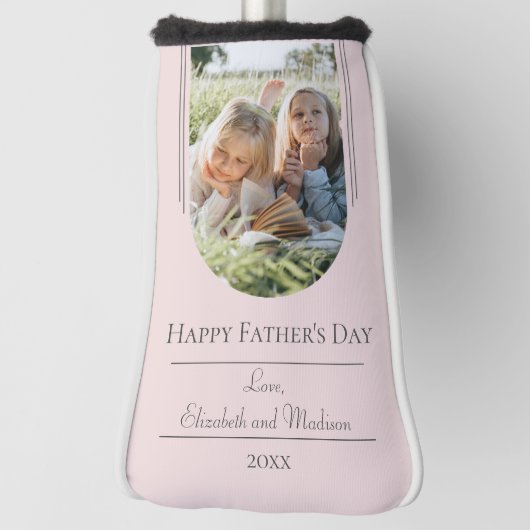 モダンアーチフォト父の日 |ピンク ゴルフヘッドカバー (回転90)