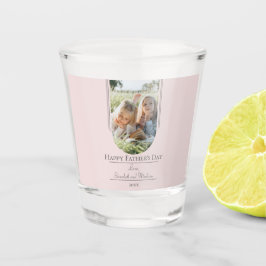 モダンアーチフォト父の日 |ピンク ショットグラス
