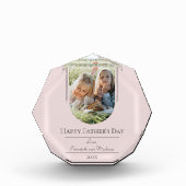 モダンアーチフォト父の日 |ピンク フォトブロック (正面)