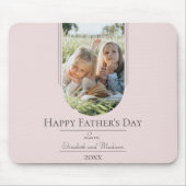 モダンアーチフォト父の日 |ピンク マウスパッド (正面)