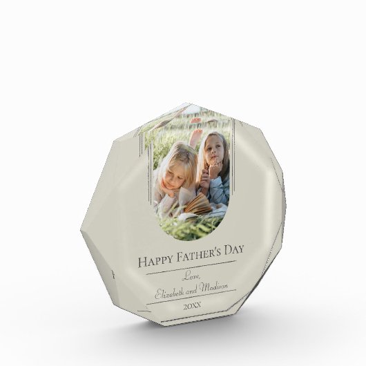 モダンアーチフォト父の日 |ベージュ フォトブロック (左)