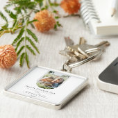 モダンアーチフォト父の日 |白 キーホルダー (側面)