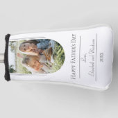 モダンアーチフォト父の日 |白 ゴルフヘッドカバー (正面)