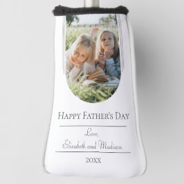 モダンアーチフォト父の日 |白 ゴルフヘッドカバー