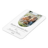 モダンアーチフォト父の日 |白 マグネット (左側)