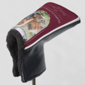 モダンアーチフォト父の日 |赤 ゴルフヘッドカバー (3/4 正面)