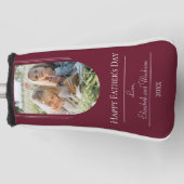 モダンアーチフォト父の日 |赤 ゴルフヘッドカバー (正面)