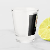 モダンアーチフォト父の日 |黒 ショットグラス (左)