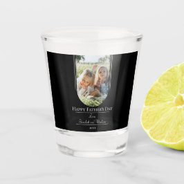 モダンアーチフォト父の日 |黒 ショットグラス