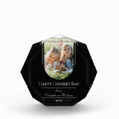 モダンアーチフォト父の日 |黒 フォトブロック (正面)