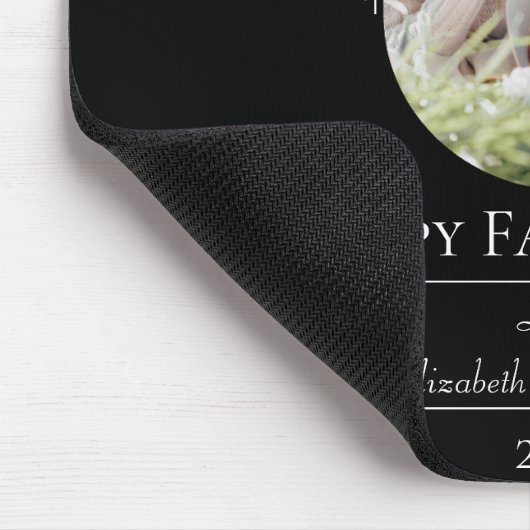 モダンアーチフォト父の日 |黒 マウスパッド (コーナー)