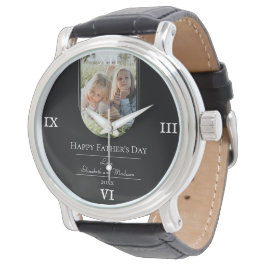 モダンアーチフォト父の日 |黒 腕時計