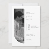 モダンアーチフォト結婚式招待状テンプレート 招待状 (正面)