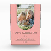 モダンアーチフレーム写真父の日 |コーラル フォトブロック (正面)