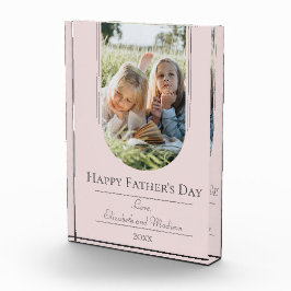 モダンアーチフレーム写真父の日 |ピンク フォトブロック
