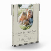 モダンアーチフレーム写真父の日 |ベージュ フォトブロック (左)