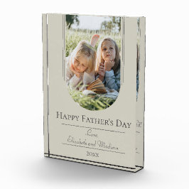 モダンアーチフレーム写真父の日 |ベージュ フォトブロック