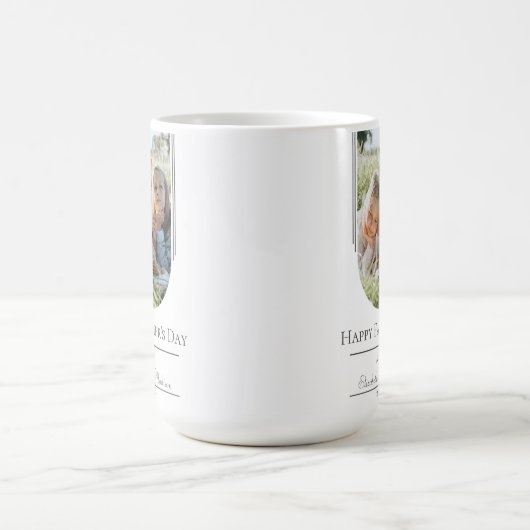 モダンアーチフレーム写真父の日 |白 コーヒーマグカップ (中央)