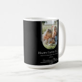 モダンアーチフレーム写真父の日 |黒 コーヒーマグカップ (正面右)